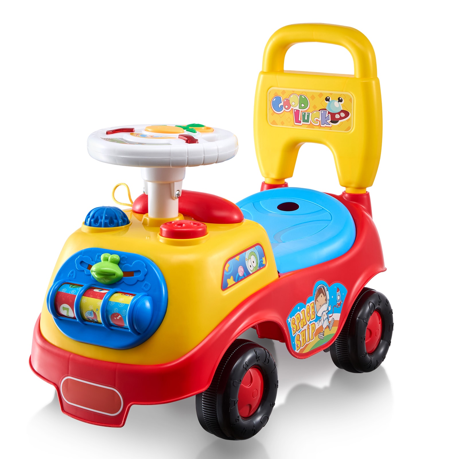 Classic Ride On Push Car For Toddlers With Steering Wheel And Horn_voghion.com